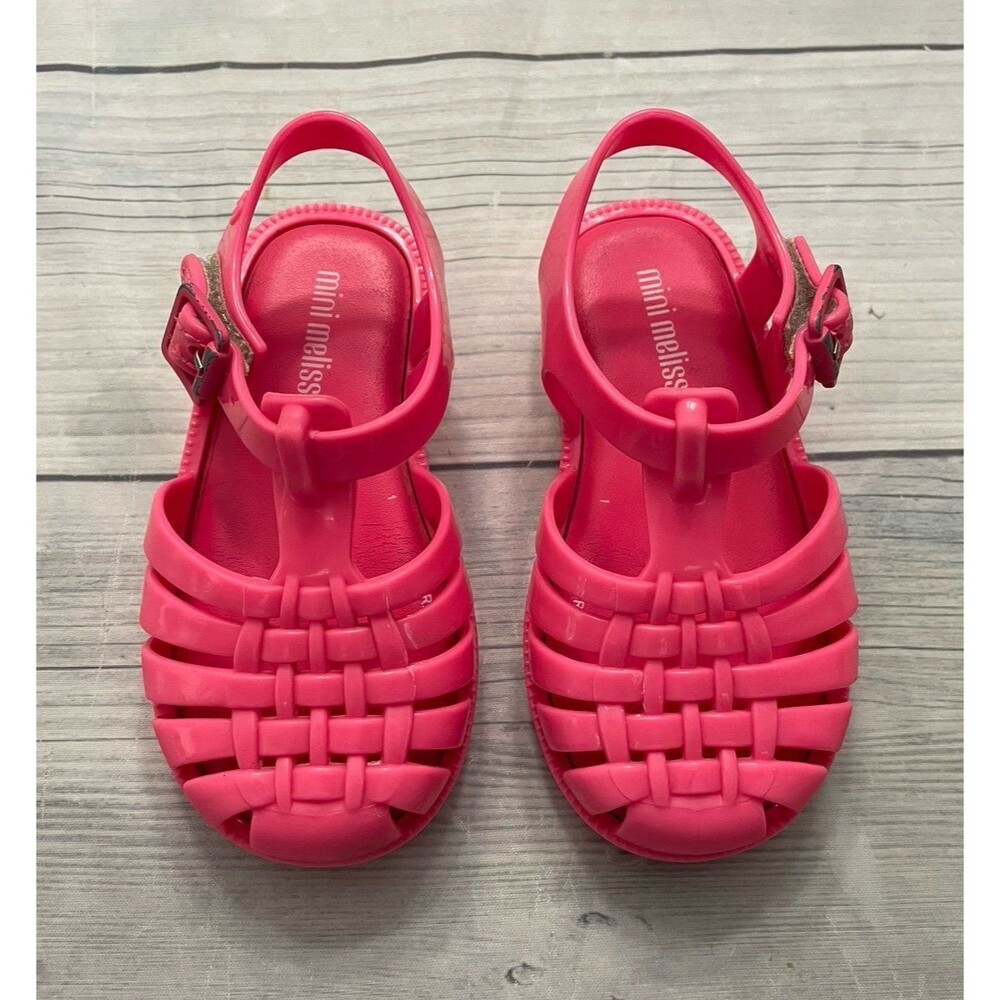 Mini Melissa Toddler Pink Jelly Sandals
